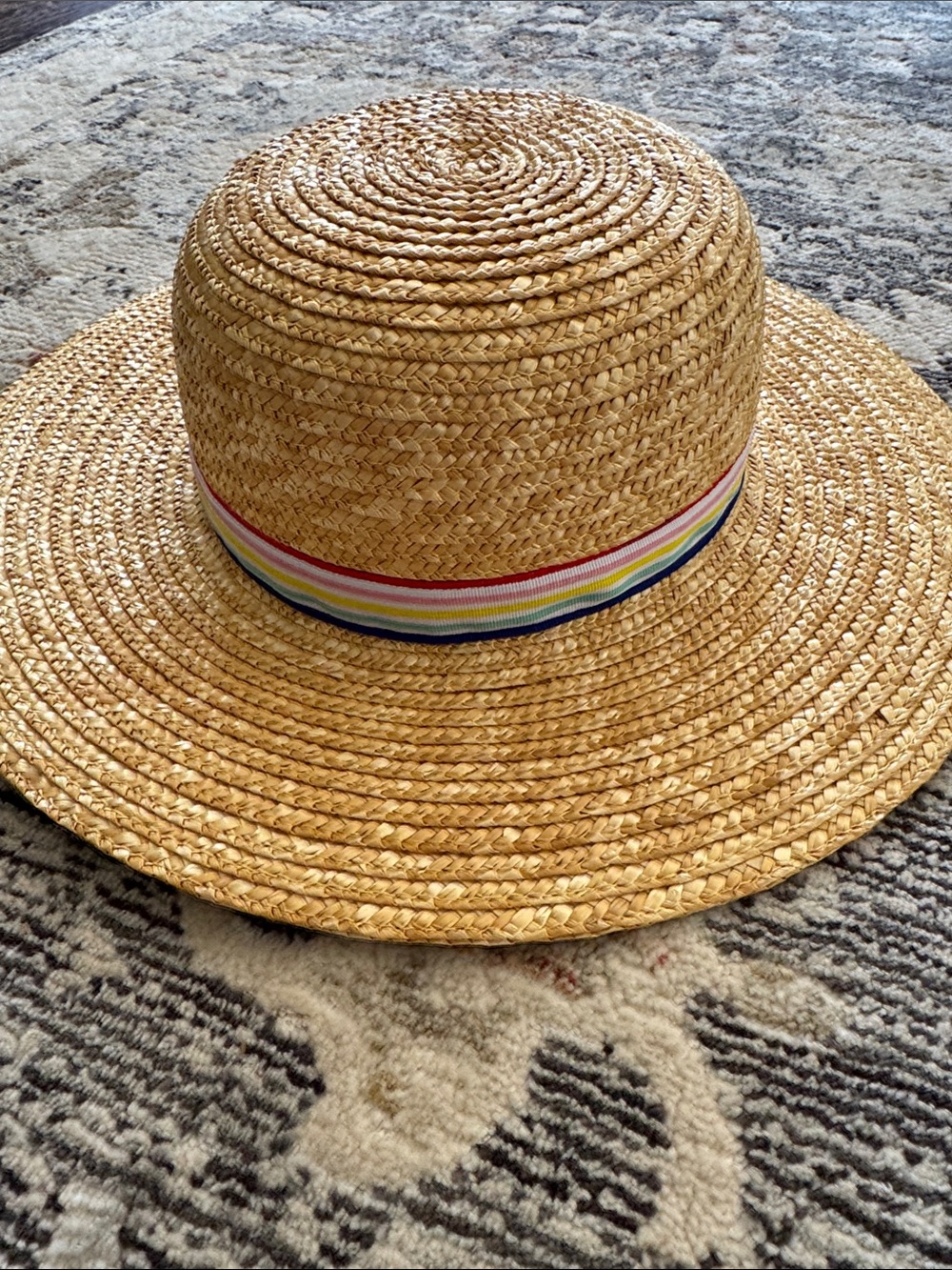 Hanna Andersson Girls Straw Sun Hat M